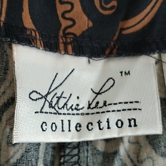 Kathie Lee Summer Brown Flowers Ankle Pants  Sz 6 - Picture 2 of 8